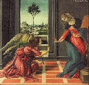 BOTTICELLI, Sandro The Annunciation gfhfghgf oil painting on canvas